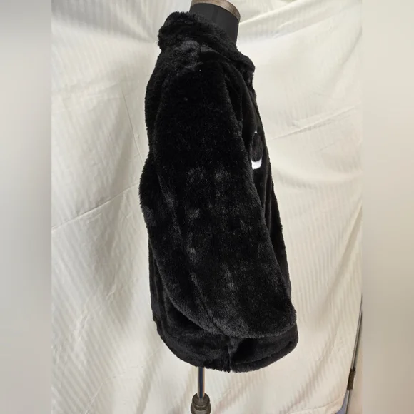 Black Faux Fur Jacket for Men - Picture 2 of 11
